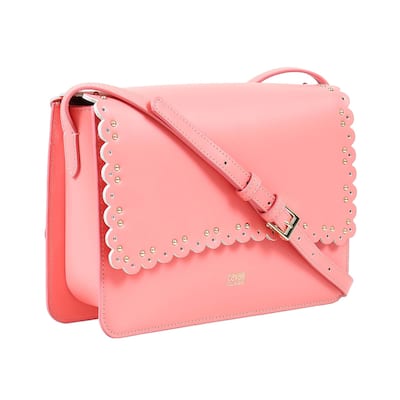 Roberto Cavalli Class GWLPEZ 045 Leolace 003 Peach Shoulder Bag for womens