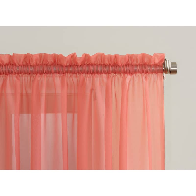 No. 918 Emily Voile Sheer Rod Pocket 1-Piece Curtain Panel, Single Panel