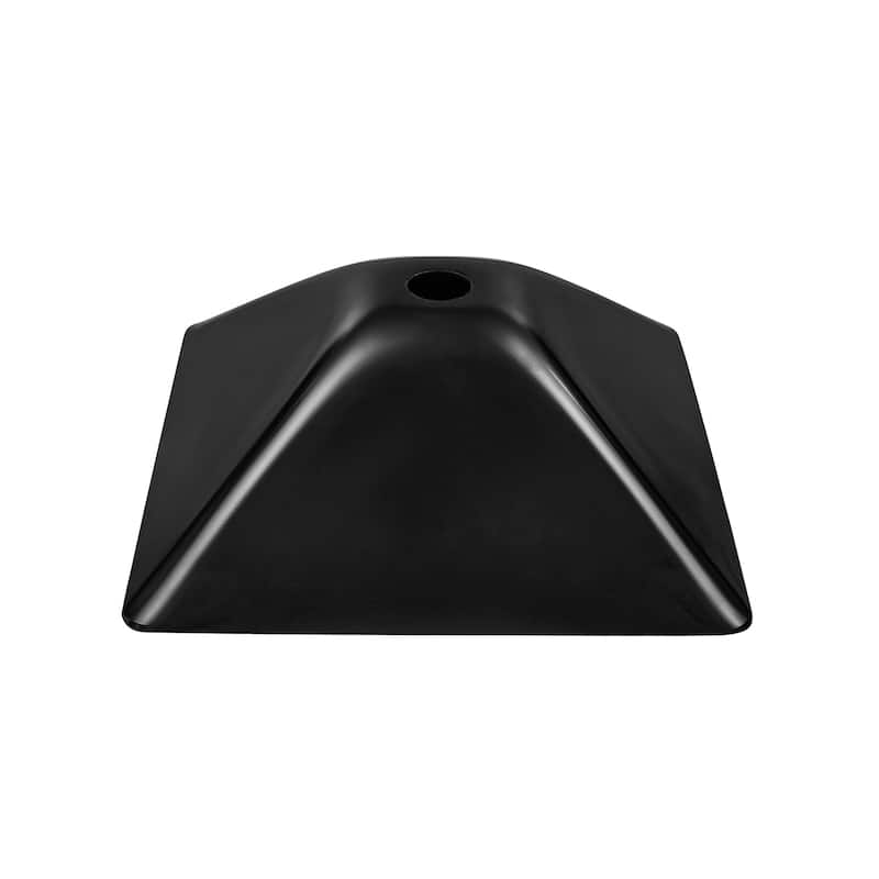 Reims 15.5" Glass Vessel Sink, Black - 15.75" x 15.75" 5.65"