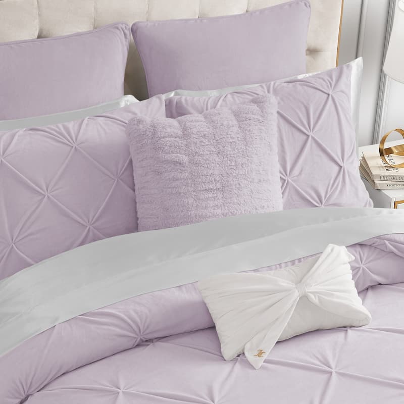 Juicy Couture Pleated Synthetic Fur Decorative Throw Pillows