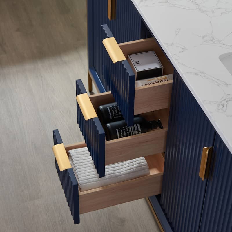 Granada 60" Vanity in Royal Blue with Countertop Without Mirror