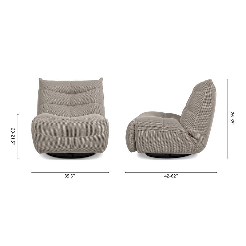 Rearden 35.5" Swivel Glider Manual Recliner Gaming Lounge Chair