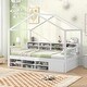 preview thumbnail 6 of 7, House Bed for Kids, Twin Size with Roof and 14 Storage Cubes & Cabinet