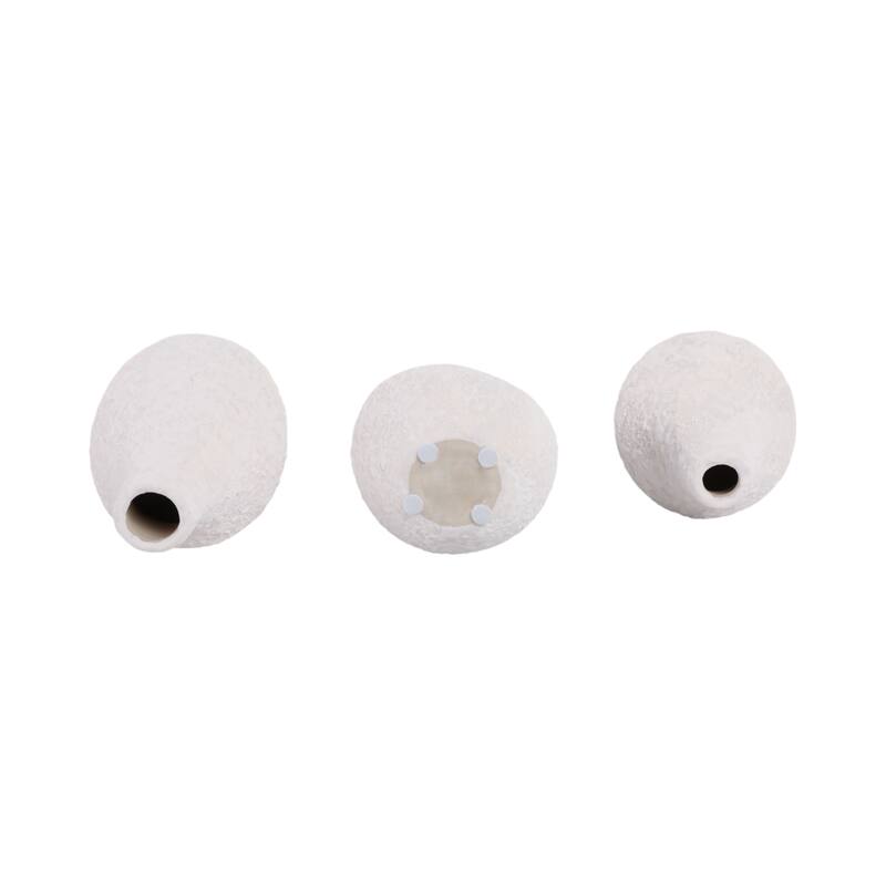 Stoneware Decorative Vases Sleek Silhouettes Modern Glam (Set of 3)