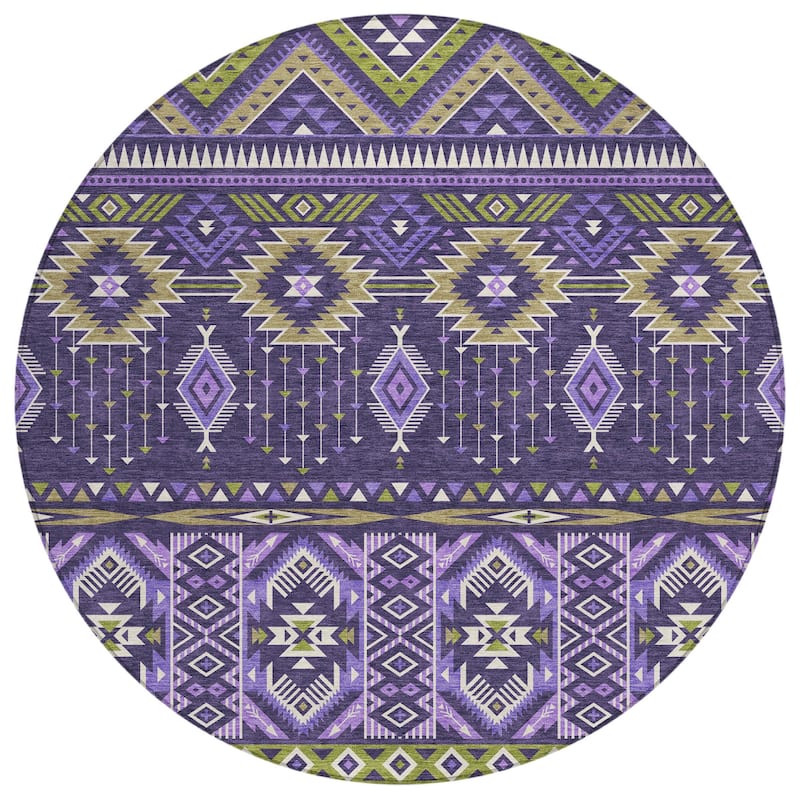 HomeRoots Aztec Transitional Rectangle Outdoor Rug