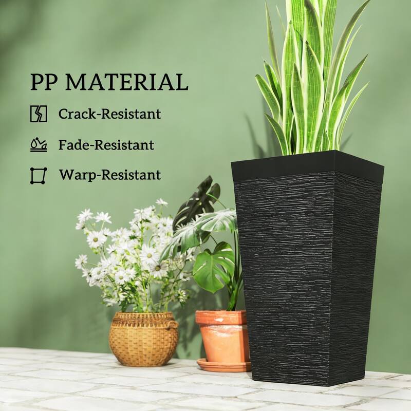 Stackable Tapered Planters Outdoor Planters Set of 3