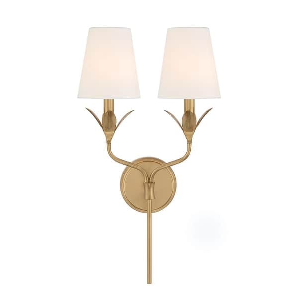 slide 2 of 11, Crystorama Lighting Group 562 Broche 2 Light 21" Tall Wall Sconce with Antique Gold