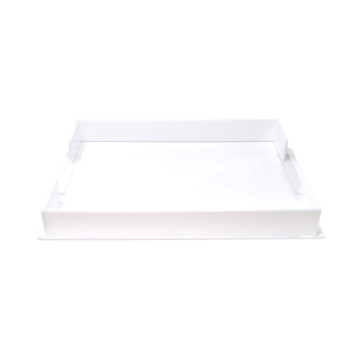 Rectangle Acrylic Serving Tray with Gold Sides, 17.75"L x 11.75"W