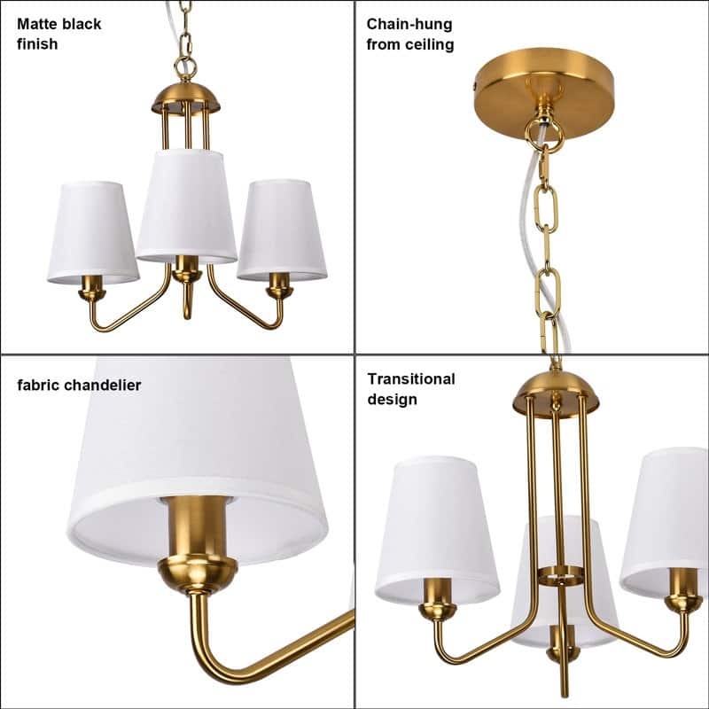 3 - Light Dimmable Classic / Traditional Chandelier