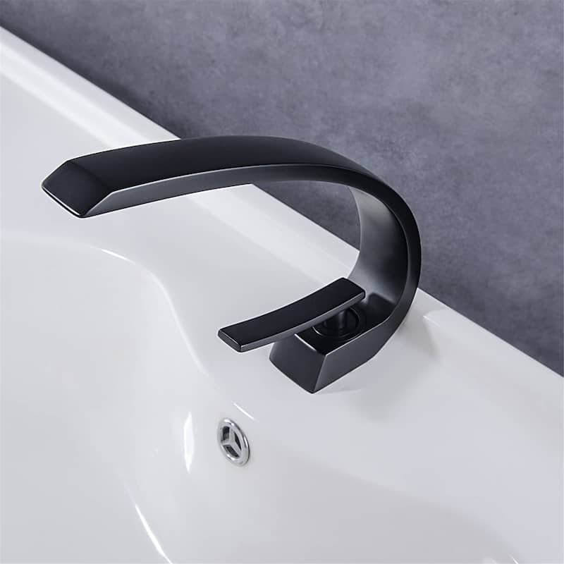 Single Handle Bathroom Sink Faucet One Hole Modern Bathroom Vanity Basin Faucets Mixer Taps With Valve