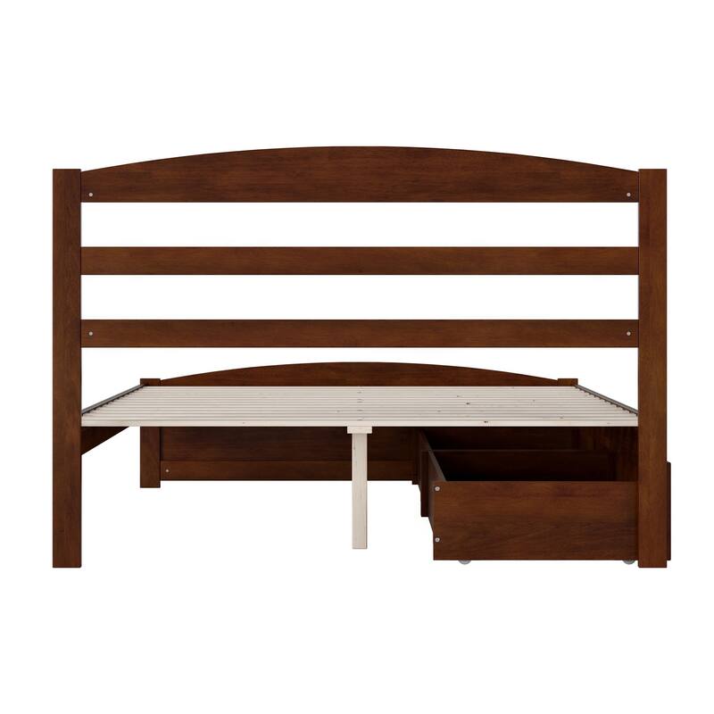 Warren Platform Bed with Footboard and 2 Storage Drawers