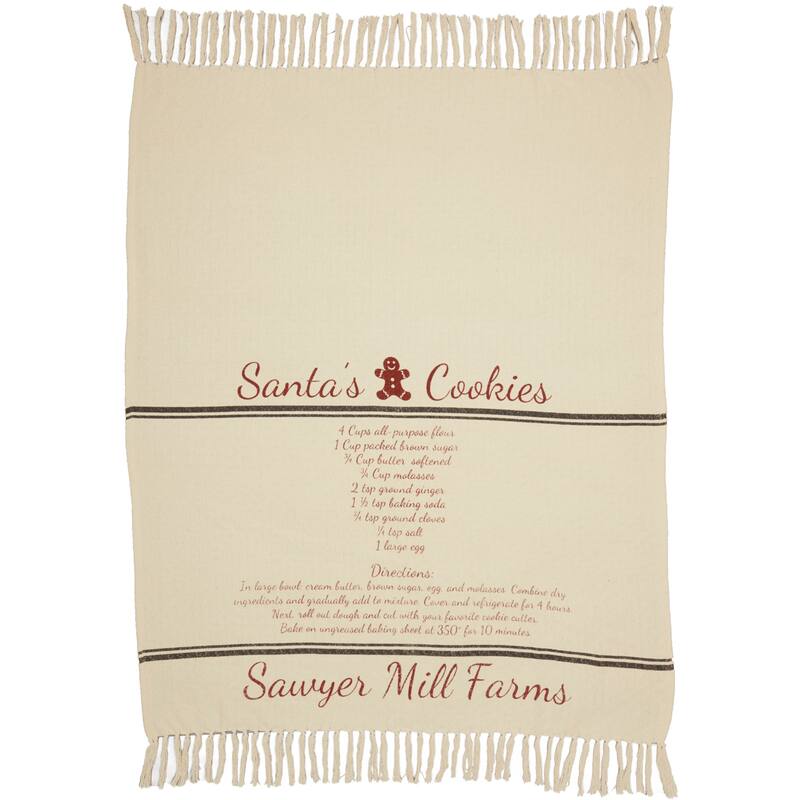 Sawyer Mill Santa Cookies Woven Throw 60x50
