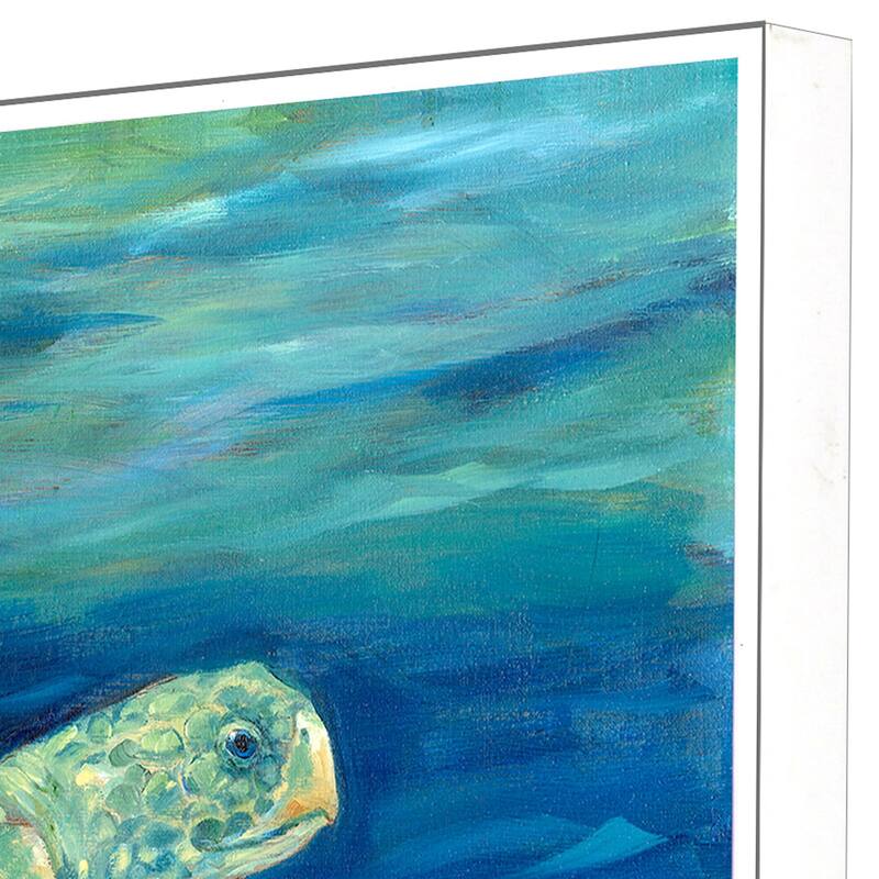 Lagoon Turtle III Giclee on Canvas No Glass
