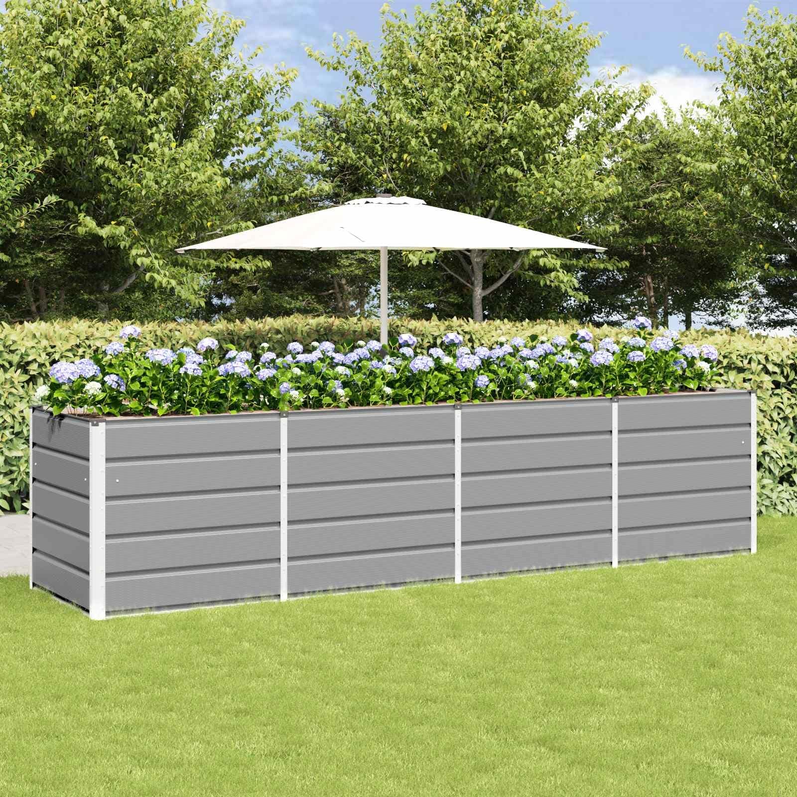 vidaXL Planter in Steel - 62.99 x 31.50 x 17.72