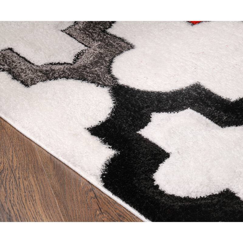 Santorini Collection Geometric Area Rug