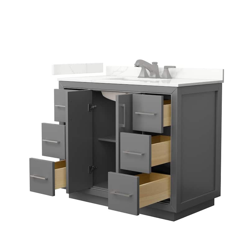 Wyndham Collection WCF111142S-QTZ-US3MXX Icon 42" Free Standing Single