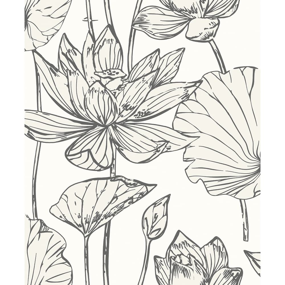 Seabrook Designs Viola Floral Non-Woven Unpasted Wallpaper