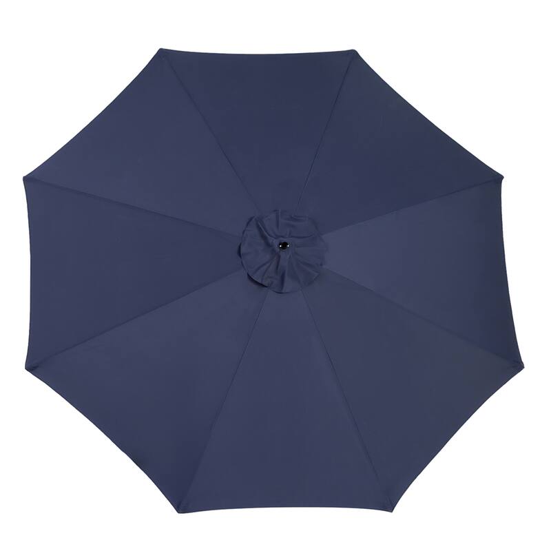 116" Patio Hanging Polyester Umbrella with Tilt Adjustment and 8 Ribs
