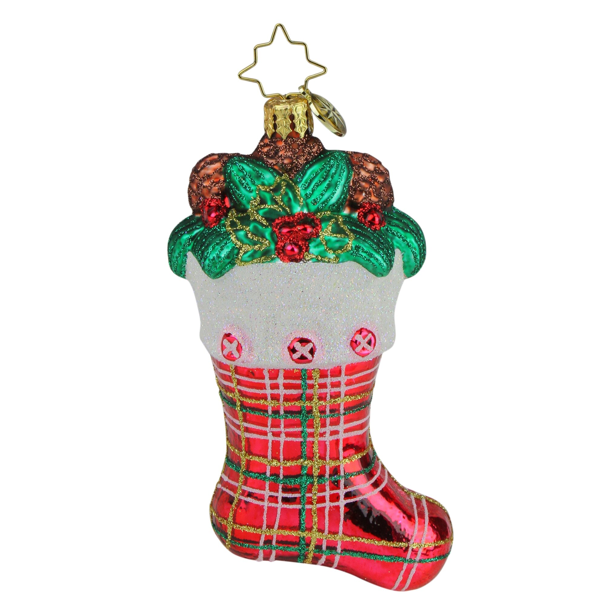 Shop Christopher Radko Classic Country Stocking Glass Christmas