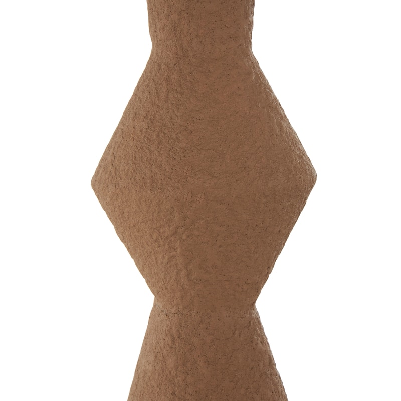 Metal Art Deco Fluted Decorative Vase - Brown - Roche River Decor