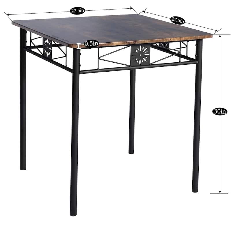 Javlergo 3-Piece Dining Set with Wooden Table and 2 Chairs for Kitchen Dining Room