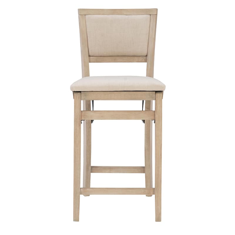 Ciara Folding Grey Wash Counter Height Bar Stool