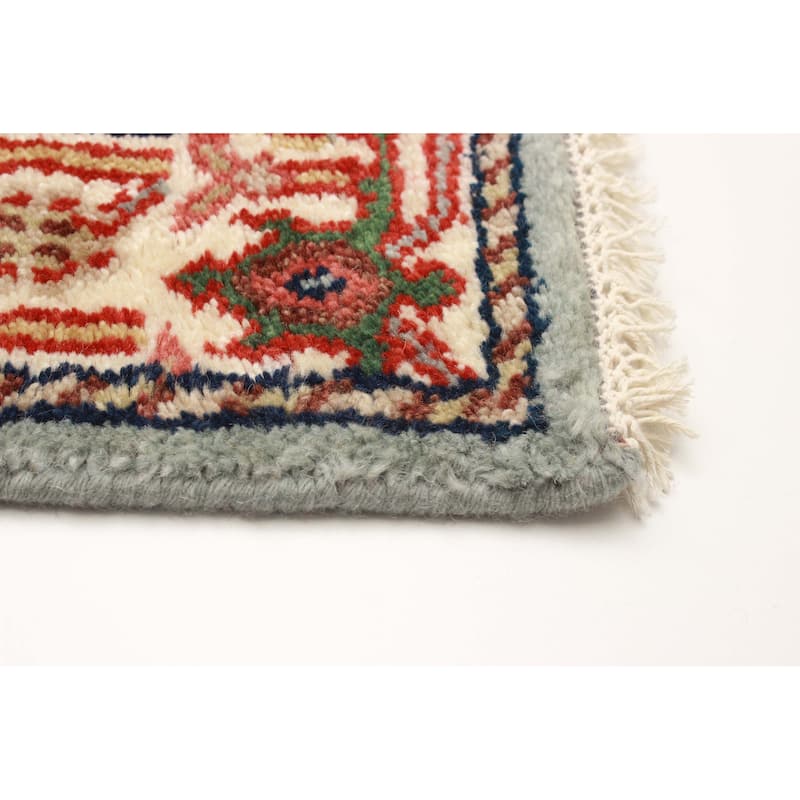 ECARPETGALLERY Hand-knotted Serapi Heritage Light Blue Wool Rug - 2'7 x 20'1