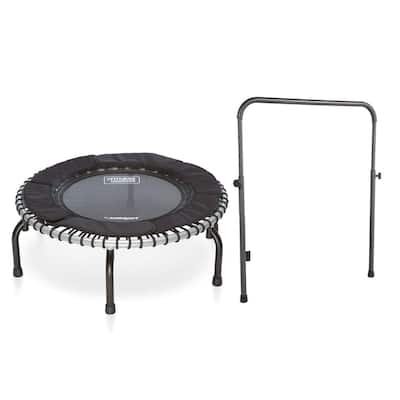 JumpSport 370 Indoor Lightweight 39-Inch Heavy Duty Fitness Trampoline, Black - 22