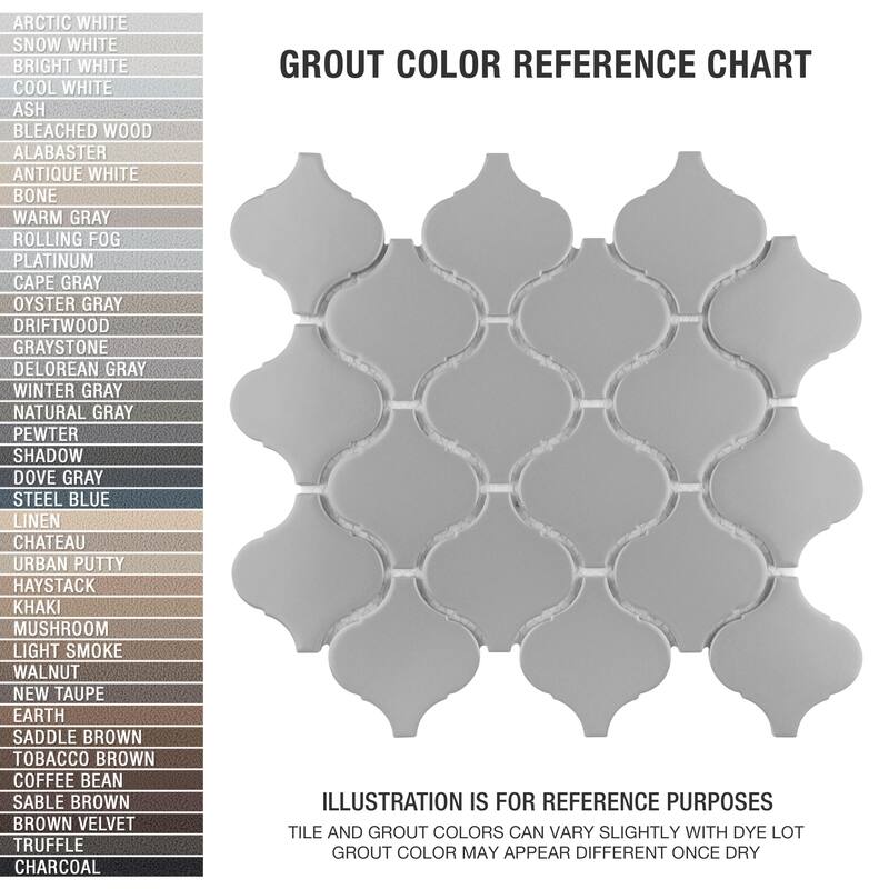 Merola Tile Metro Lantern Matte Light Grey 9-1/2" x 10-3/4" Porcelain Mosaic Floor and Wall Tile