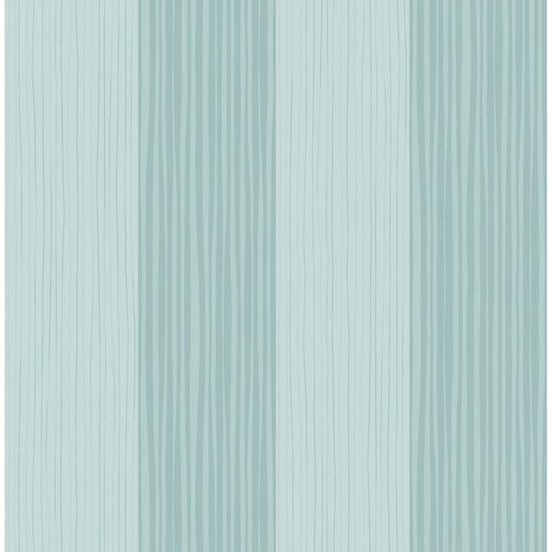 Seabrook Designs Day Dreamers Stripes Unpasted Wallpaper - 20.5 in. W x 33 ft. L - Sea Breeze