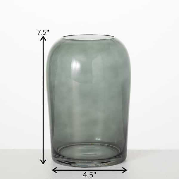 Sullivans Cylinder Smoked Glass Vase - Bed Bath & Beyond