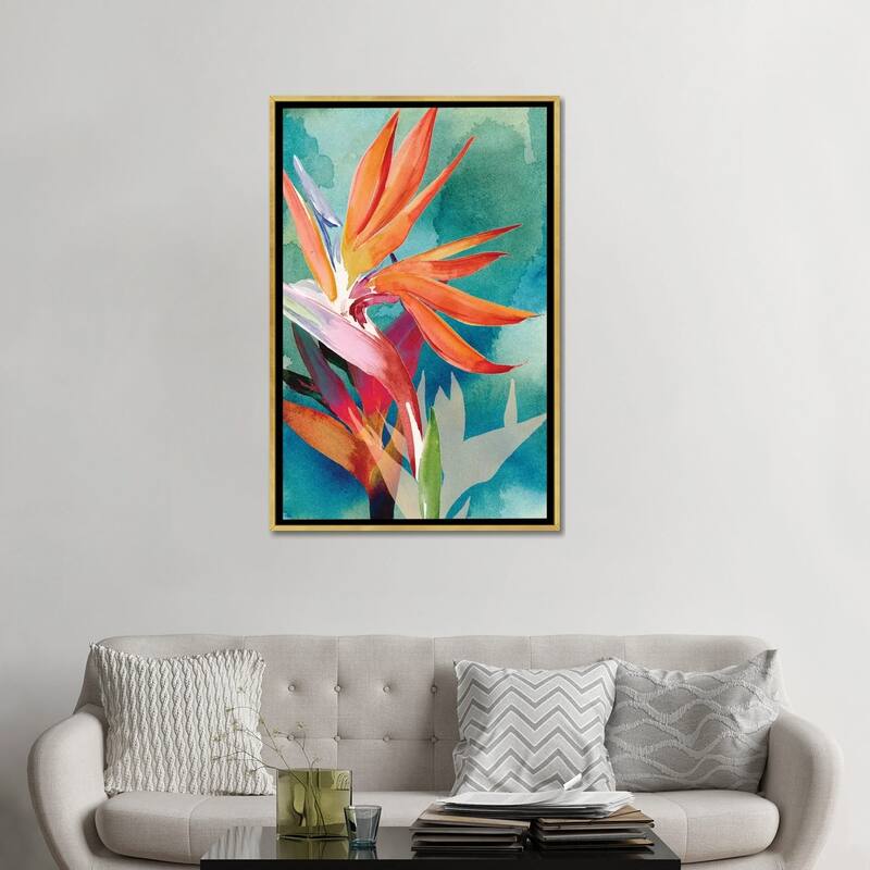 iCanvas "Vivid Birds of Paradise II" by Jennifer Paxton Parker Framed Canvas Print