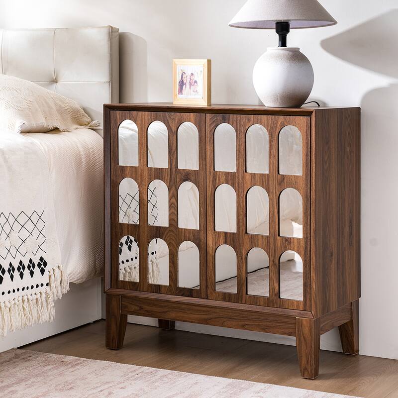 Double Door Cabinet - Walnut