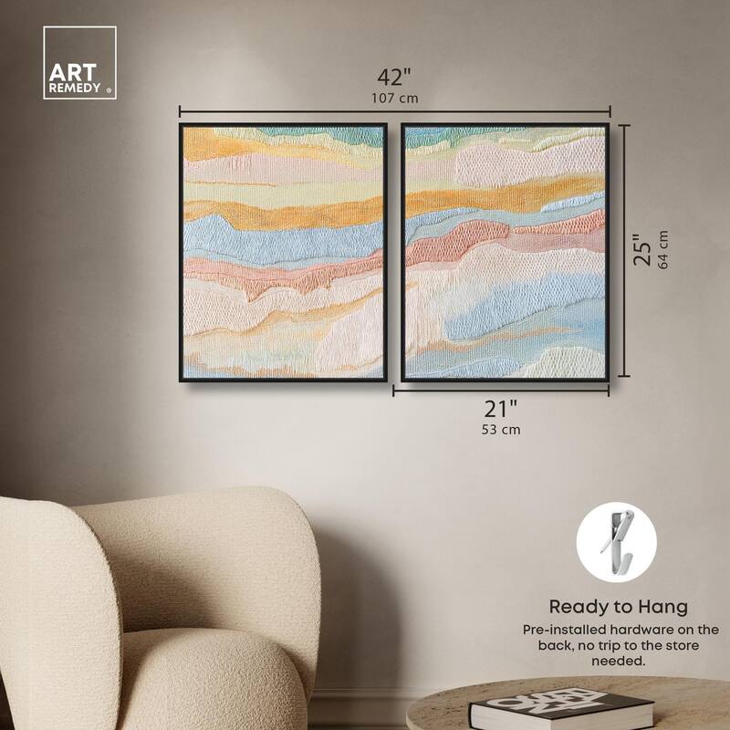 Morning Calm III Canvas Set of 2 by Art Remedy