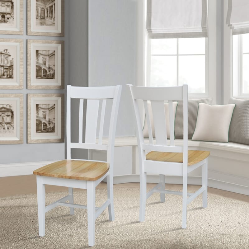 International Concepts Solid Wood San Remo Splatback Chairs - Set of 2