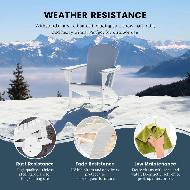 Laguna Hdpe All Weather Outdoor Patio Rocking Chair (Set of 2)