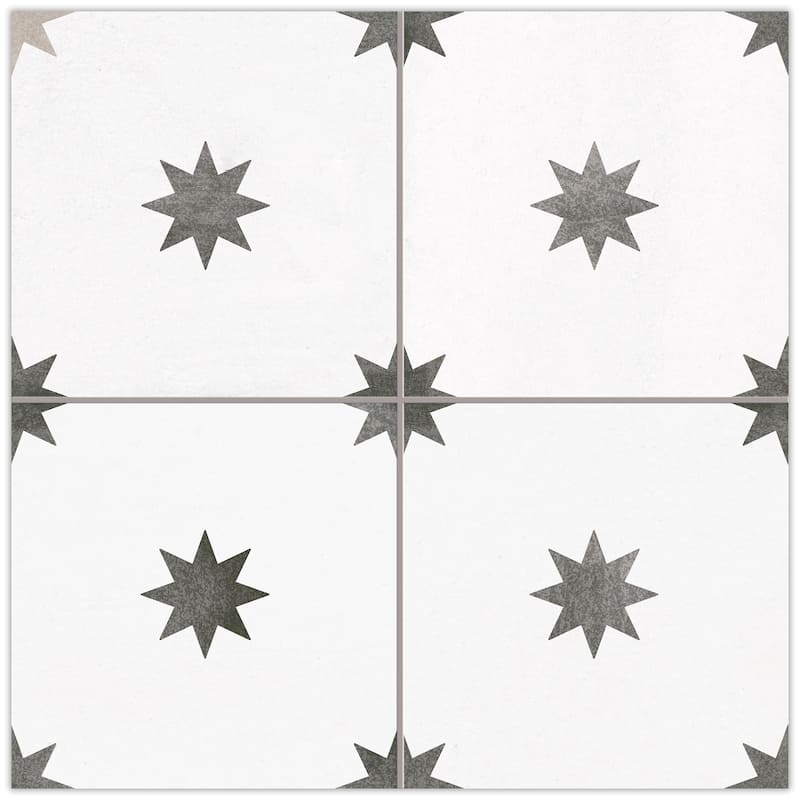 Merola Tile Starlight White 17-3/8" x 17-3/8" Porcelain Floor and Wall Tile