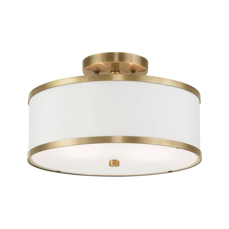 Livex Lighting 2-light Fabric Shade Ceiling Mount, 60422, 62627, 60412, 60402