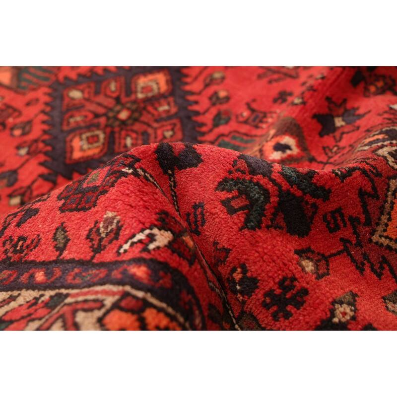 ECARPETGALLERY Hand-knotted Andelz Red Wool Rug - 3'3 x 6'0