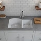 preview thumbnail 13 of 16, Lexicon Platinum Quartz 70/30 Double Bowl Kitchen Sink