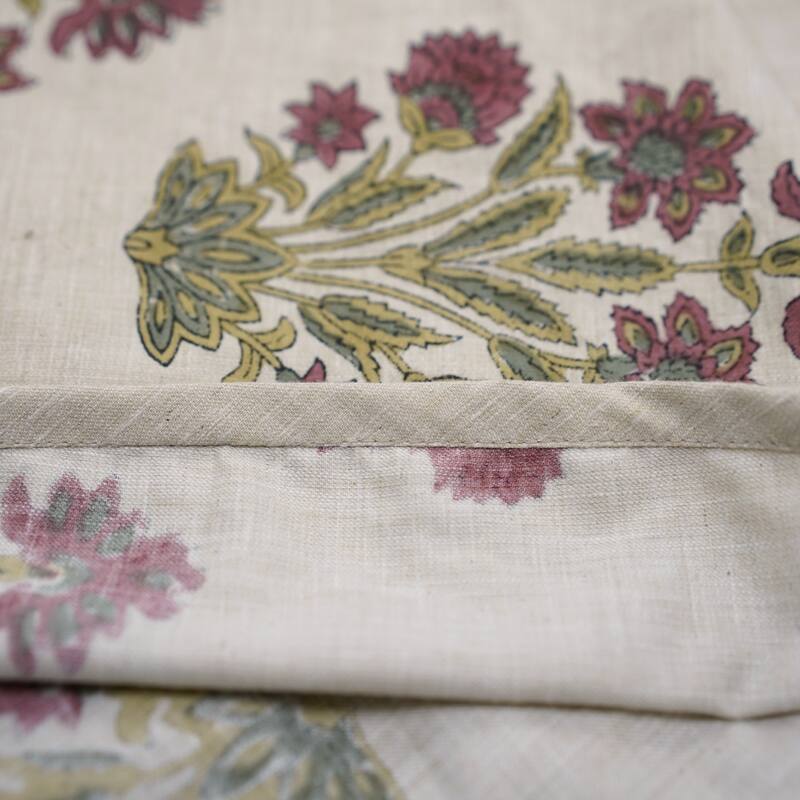 Fabdivine Block Print Linen Blend Home Decor Christmas Tree Skrit