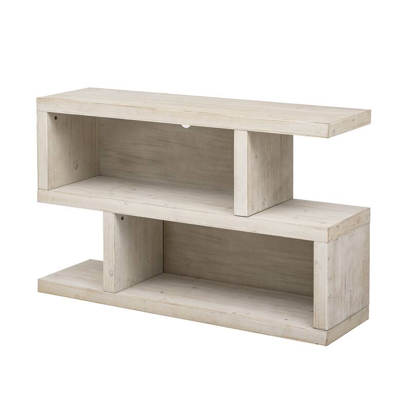 47.2" Retro Console Table with Symmetrical 2-Tier Open Shelf for Entryway and Living Room