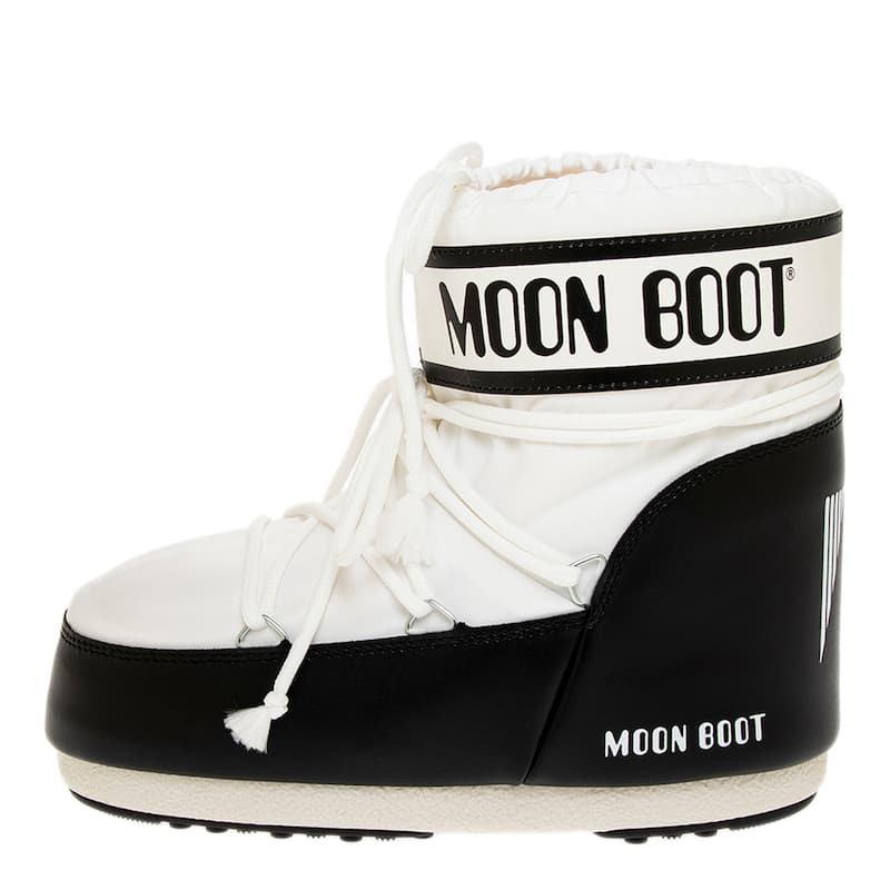 Moon Boot Icon Low Nylon Boots - Black and White