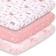 preview thumbnail 1 of 3, The Peanutshell Woodland Floral Mini Crib, Playard Sheet 3 Pack Set
