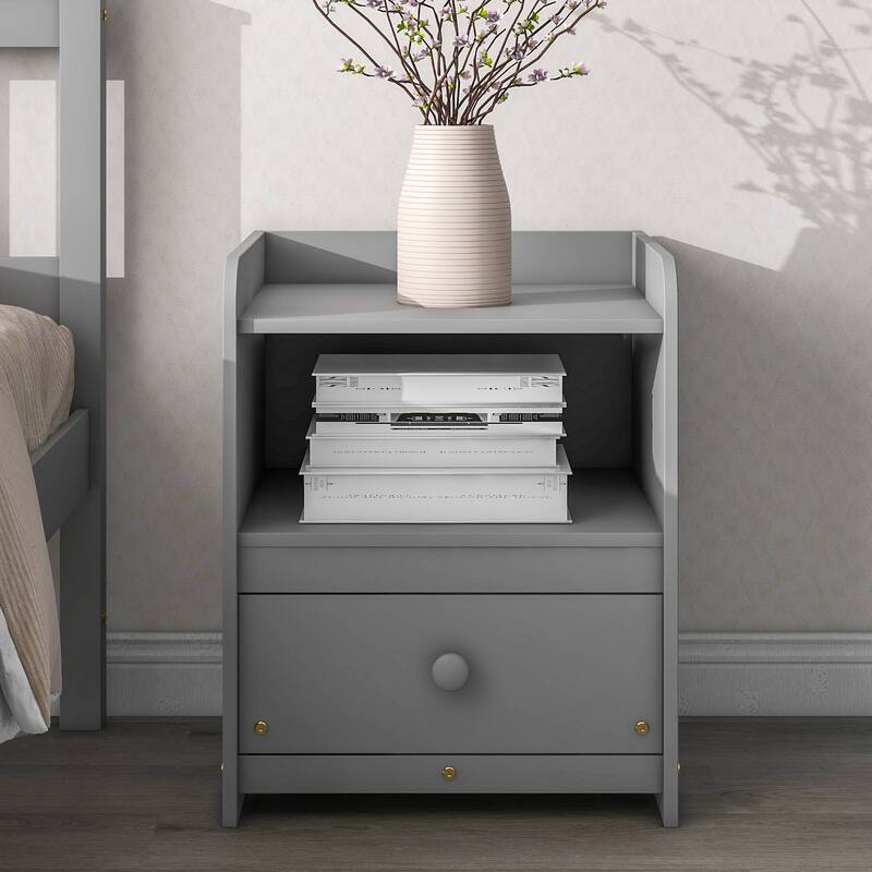 Sturdy Twin/Full Bed Frame with Headboard, Footboard, and Nightstand, Perfect for Bedrooms