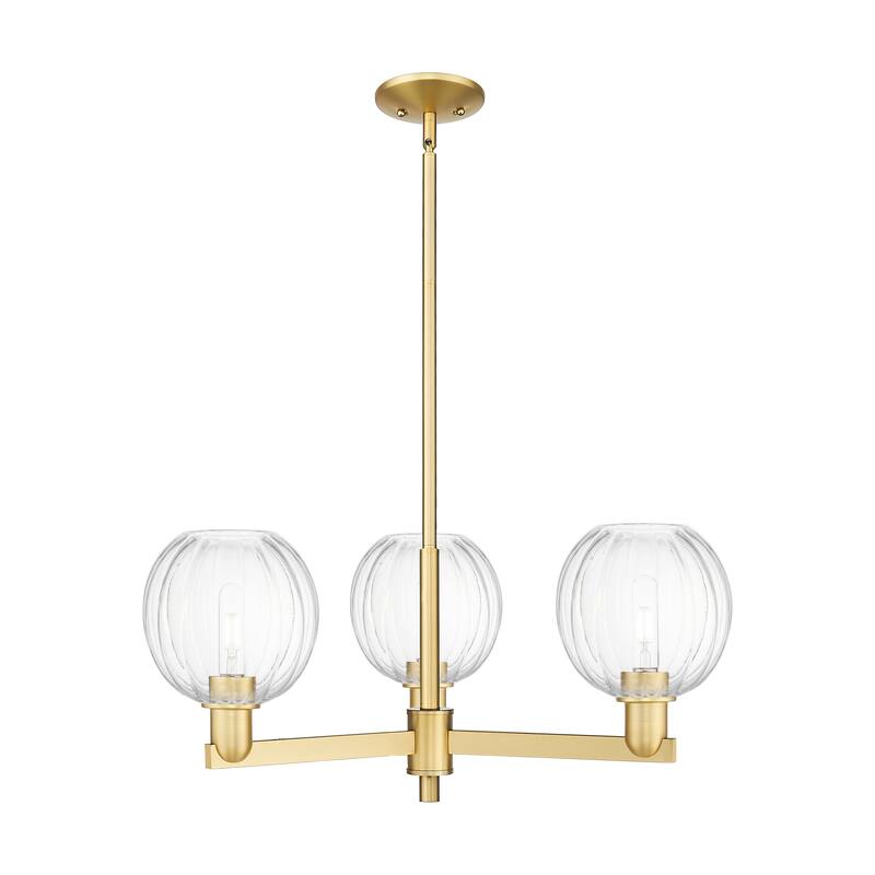 Innovations Lighting Downtown Urban - Preston - 3 Light 18" Globe Shade Stem Hung Chandelier