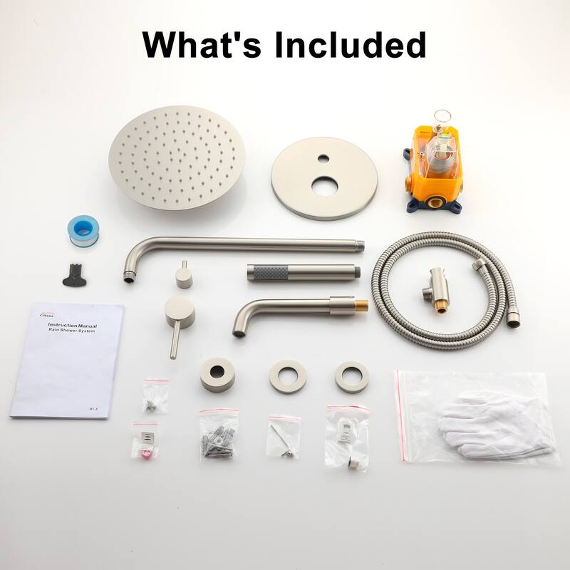 10-Inch Three-function Wall-mounted Round Shower Set