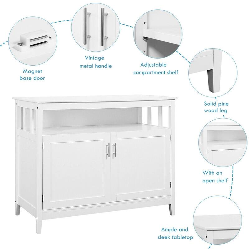 Costway Modern Kitchen Storage Cabinet Buffet Server Table 36" - See Details