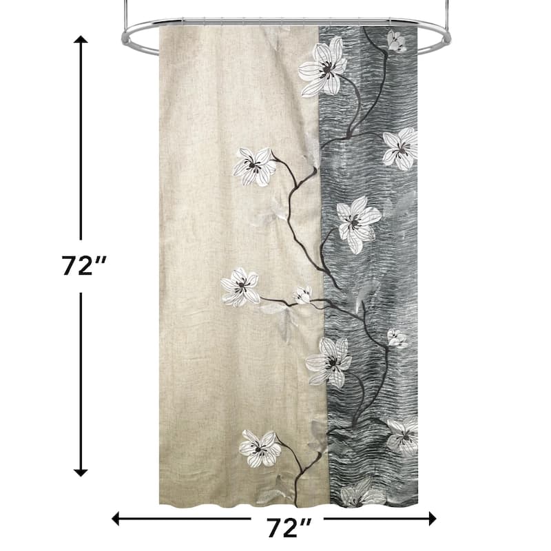 Magnolia Vine Fabric Shower Curtain