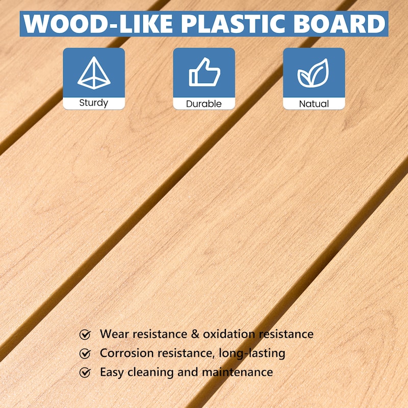 VredHom 7-Piece Outdoor Patio Rectangle Aluminum Dining Table with Chairs